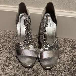 Michaels Metallic Silver Heels